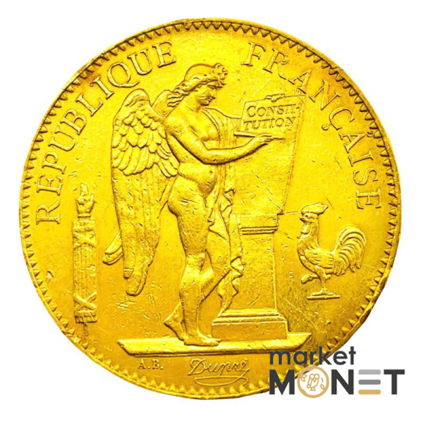 Золота монета 100 франків 1882 рік Франція