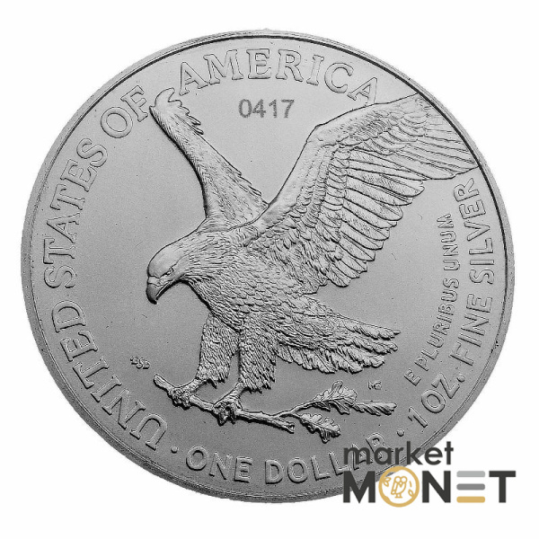 Набір двох монет 1 долар 2021 США 999 1 Oz Американський срібний орел