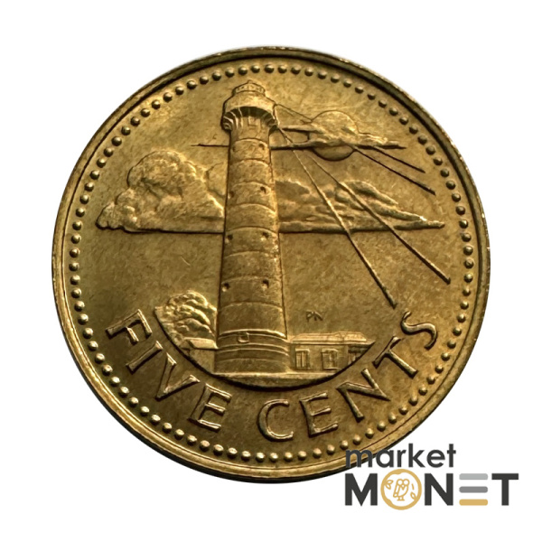 Монета 5 центів 1975 Барбадос (5.4)