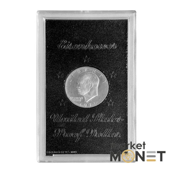 Срібна монета 1 долар 1971 Долар Ейзенхауера (S) PROOF