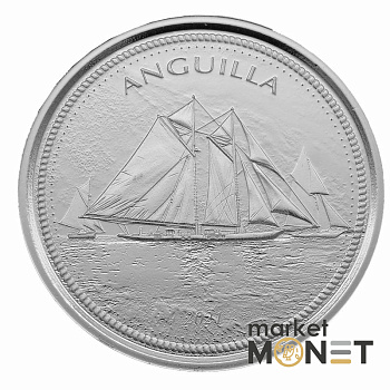 Срібна монета 2 долари 2021 Анґілья 999 1 Oz Вітрильна регата