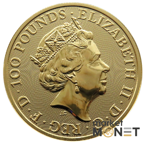 Золота монета 100 фунтів 2021 Великобританія 9999 1 Oz Біла Борза Річмонда (Звірі королеви) Золота монета 100 фунтів 2021 Великобританія 9999 1 Oz Біла Борза Річмонда (Звірі королеви)