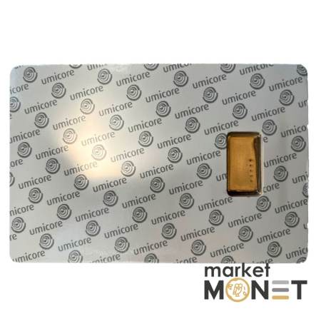 Золотий злиток 2,5 грам umicore Золотий злиток 2,5 грам umicore