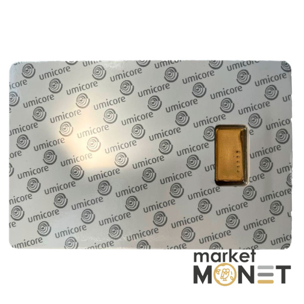 Золотий злиток 2,5 грам umicore