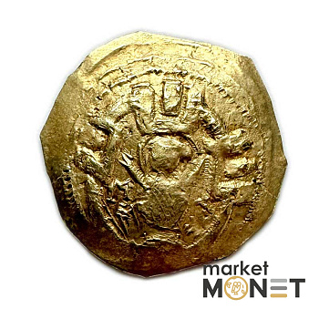 Золота Візантійська монета Андроник II і Михайло IX, 1295 -1320 рр. н.е. Золото Гіперпірон (2,97 г) Константинополя. Діва Марія в стінах / Христос між імператорами Золота Візантійська монета Андроник II і Михайло IX, 1295 -1320 рр. н.е. Золото Гіперпірон (2,97 г) Константинополя. Діва Марія в стінах / Христос між імператорами