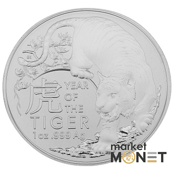 Срібна монета 1 долар 2022 Австралія 999 1 Oz Рік Тигра