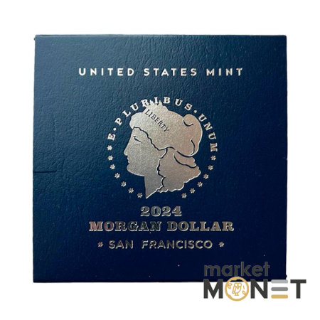 Срібна монета 1 долар 2024 рік, США. Morgan Dollar 2024