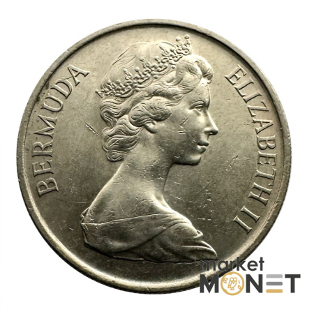 Монета 25 центів 1973 Бермудські Острови Королева Єлизавета II (№1)