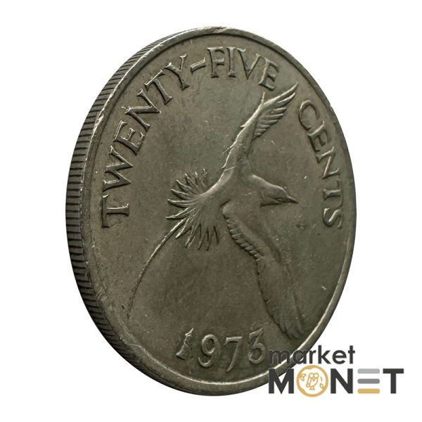 Монета 25 центів 1973 Бермудські Острови Королева Єлизавета II (№2)