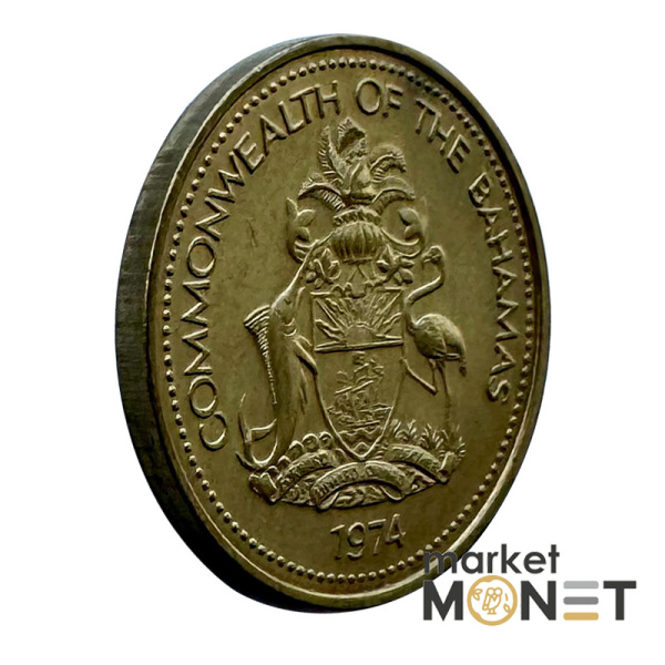 Монета 1 цент 1974 року Багамські острови Королева Єлизавета II (2)