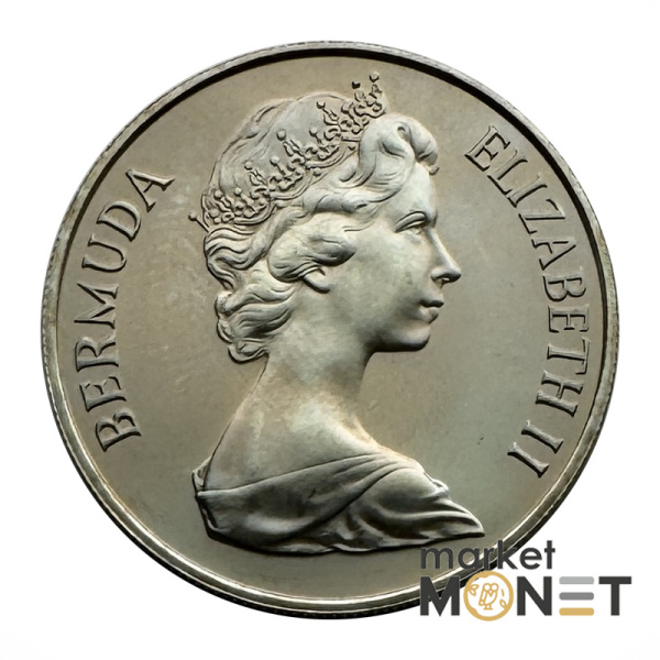 Монета 25 центів 1984 Бермудські Острови Королева Єлизавета II (4.22) Proof