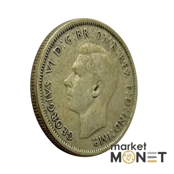 Срібна монета 1 флорін 1947 року Австралія 500 11.31 г. Король Георг VI