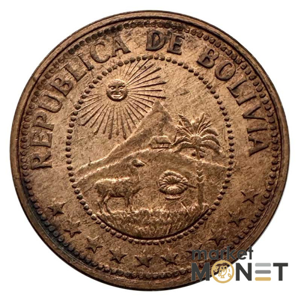 Монета 10 сентаво 1971 рік Болівія 2,51 г. (1)