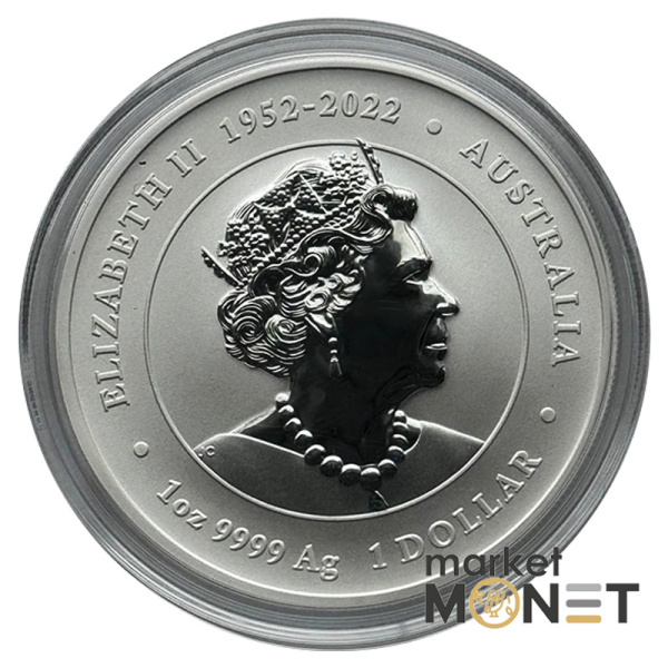 Срібна монета 1 долар 2024 Австралія 999 1 Oz Місячний дракон