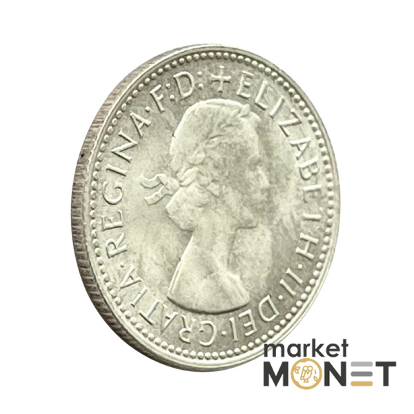 Сріба монета 1 шилінг 1962 рік Австралія 500 5.65 г. Королева Елизавета II