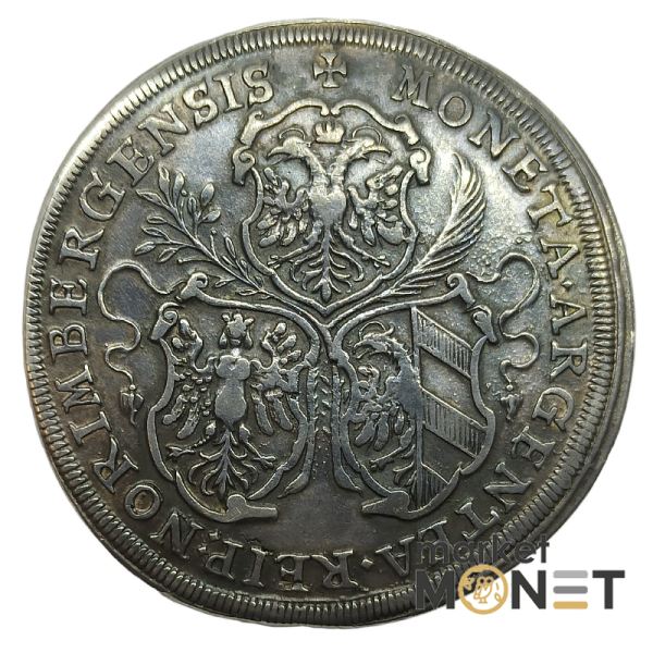 Срібна монета 1 талер 1680 року Нюнгберг Німеччина