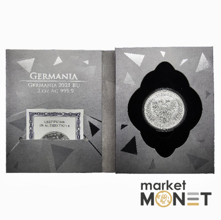 Срібна монета 10 марок 2021 Німеччина 999 2 Oz Германія