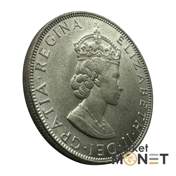 Срібна монета 1 крона 1964 Бермудські Острови 500 Королева Єлизавета II (№4)