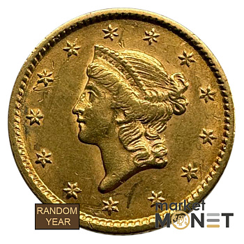 Золота монета 1 долар США 900 1,67 г. Голова Свободи