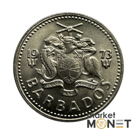 Монета 25 центів 1975 Барбадос (5.2)