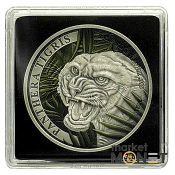 Срібна монета 500 кіпів 2021 рік Лаос 999 1oz  Лаоський тигр