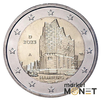 Монета 2 євро Гамбург 2023