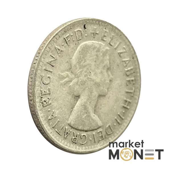 Сріба монета 1 шилінг 1961 рік Австралія 500 5.65 г. Королева Елизавета II