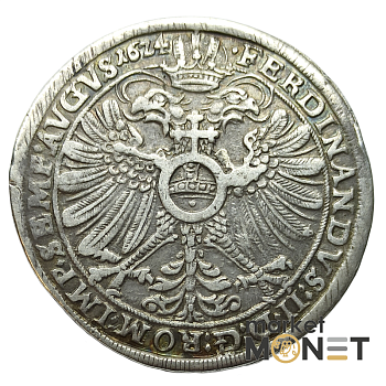 Срібна монета 1 талер 1624 Фердинанд II Німеччина