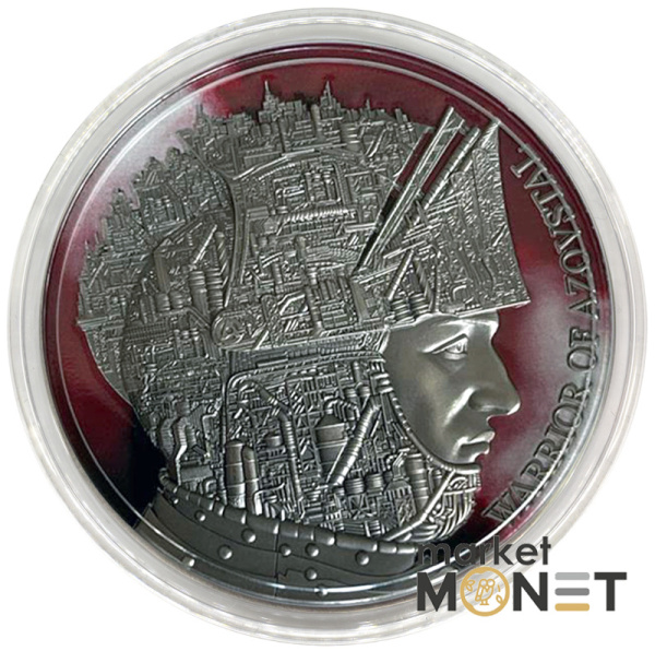 Срібна монета 5 доларів "Воїн Азовсталі"  Ніуе  2022 р