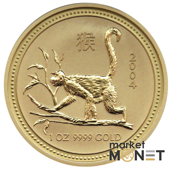 Золота монета "Рік Мавпи" Lunar 1 Series 100 доларів 2004 Австралія Золота монета "Рік Мавпи" Lunar 1 Series 100 доларів 2004 Австралія