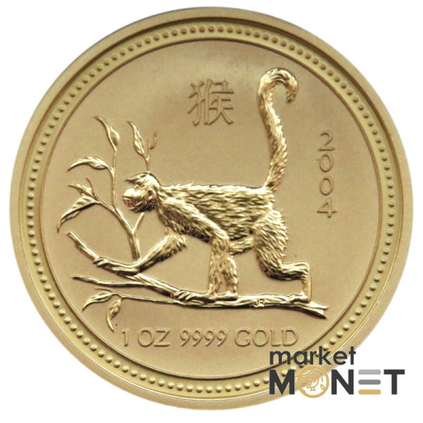 Золота монета "Рік Мавпи" Lunar 1 Series 100 доларів 2004 Австралія Золота монета "Рік Мавпи" Lunar 1 Series 100 доларів 2004 Австралія