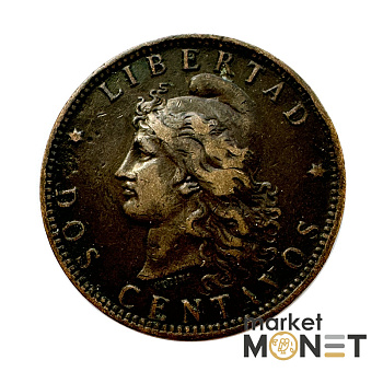 Монета 2 цента 1891 Аргентина (6.2)