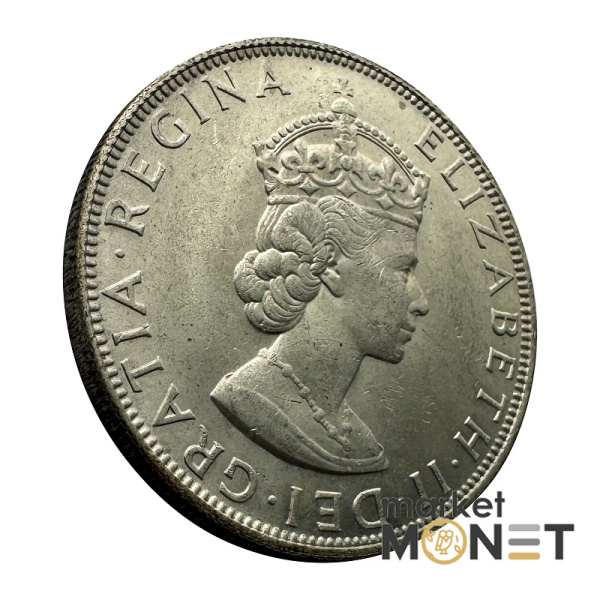 Срібна монета 1 крона 1964 Бермудські Острови 500 Королева Єлизавета II (№1)