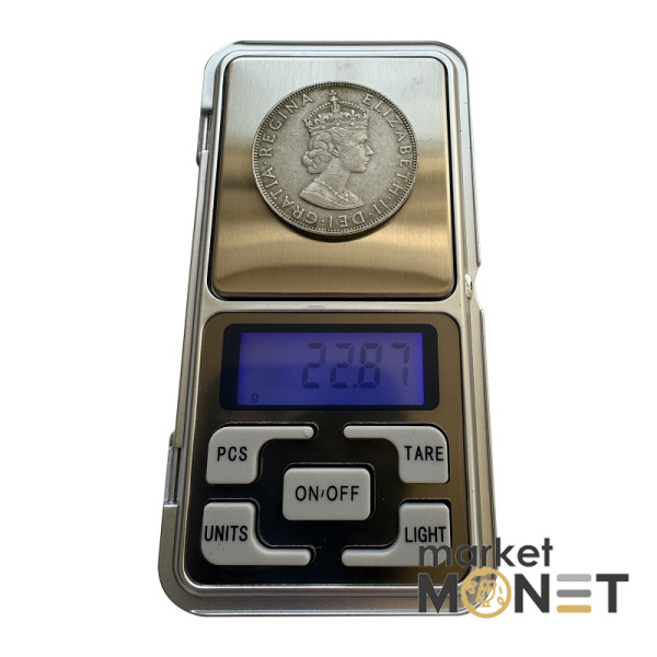 Срібна монета 1 крона 1964 Бермудські Острови 500 Королева Єлизавета II (№2)