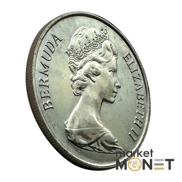 Монета 25 центів 1984 Бермудські Острови Королева Єлизавета II (4.12) Proof