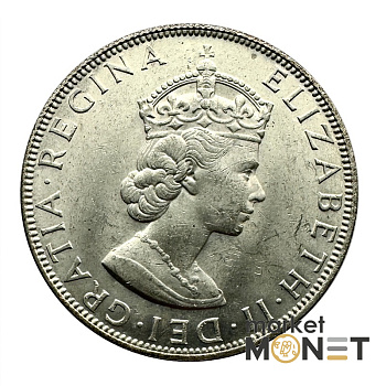 Срібна монета 1 крона 1964 Бермудські Острови 500 Королева Єлизавета II (№1)