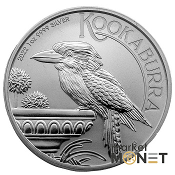 Срібна монета 1 долар 2022 Австралія 999 1 Oz Кукабара