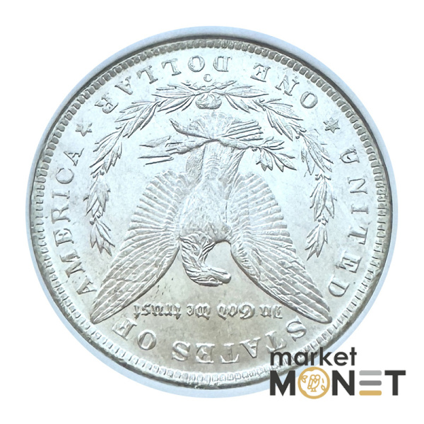 Срібна монета 1 долар 1885 США 900 долар Моргана, монетний двір "О" - Новий Орлеан (Луїзіана), в слабі MS 64 