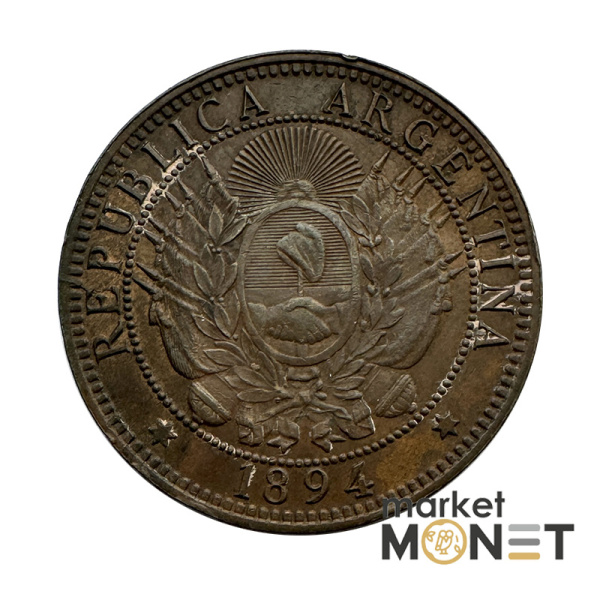 Монета 2 цента 1894 Аргентина (6.1)