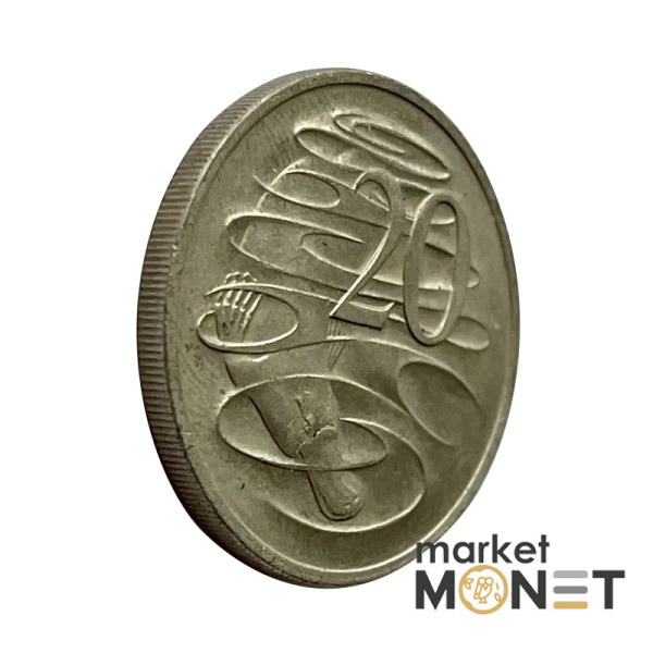 Монета 20 центів 1970 року Австралія 11.3 г  Королева Єлизавета II