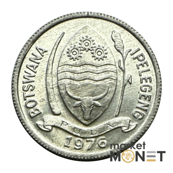 Монета 1 тхебе 1976 Ботсвана (1)