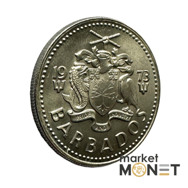 Монета 25 центів 1975 Барбадос (5.2)