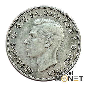 Срібна монета 1 крона 1937 рік Австралія 925 №1