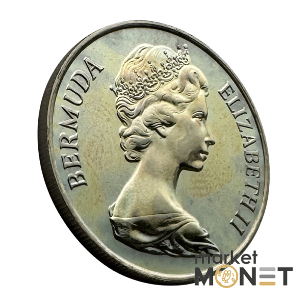 Монета 25 центів 1984 Бермудські Острови Королева Єлизавета II (4.20) Proof