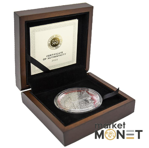 Срібна монета 5 доларів "Воїн Азовсталі"  Ніуе  2022 р