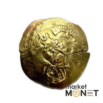 Золота Візантійська монета Андронік II і Андронік III, 1325 -1334 рр. н.е. Золото Гіперпірон (3,87 г) Константинополя. Діва Марія / Христос та імператори. Золота Візантійська монета Андронік II і Андронік III, 1325 -1334 рр. н.е. Золото Гіперпірон (3,87 г) Константинополя. Діва Марія / Христос та імператори.