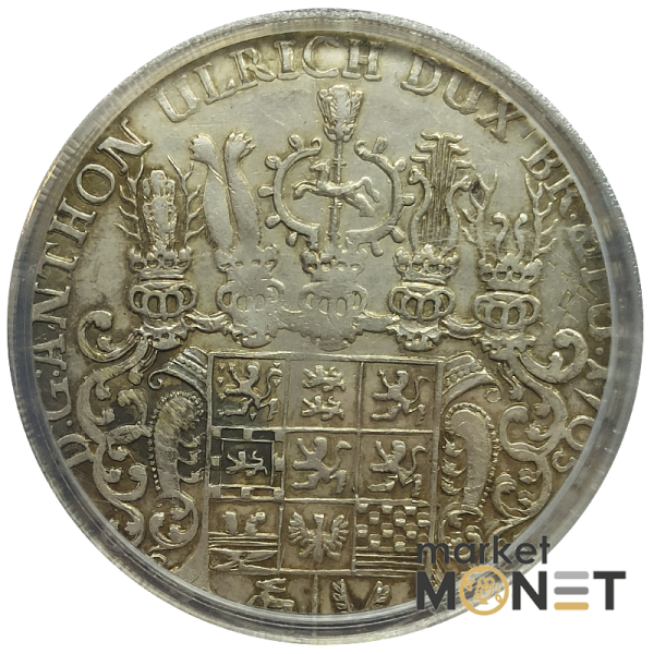 Срібна монета 1 талер 1705 Брауншвейг Німеччина