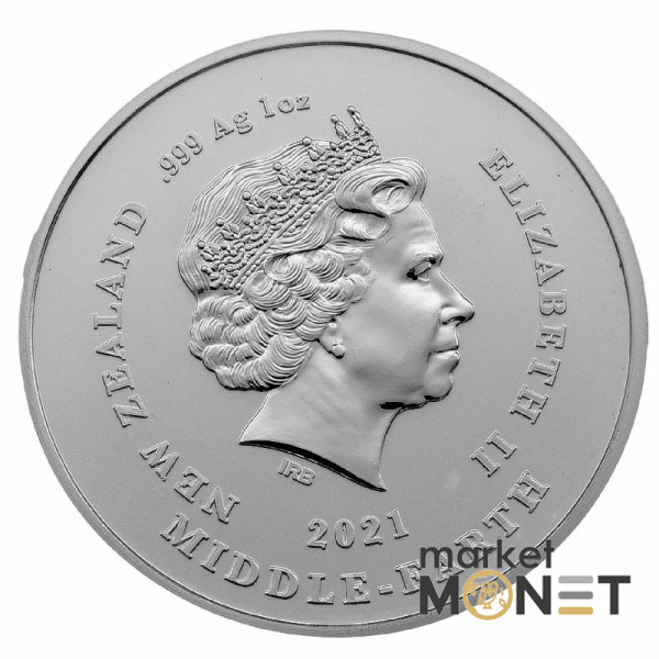 Срібна монета 1 долар 2021 Нова Зеландія 999 1 Oz Боромир