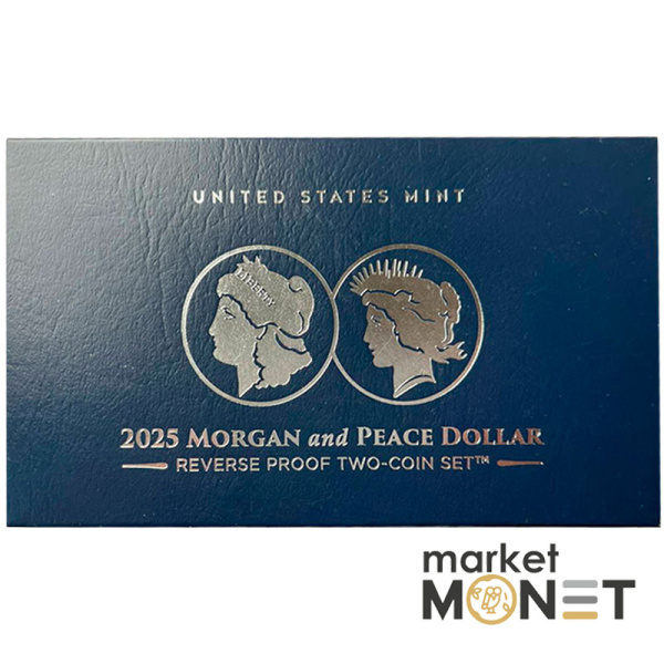 Набір з двох срібних монет 1 долар 2025 «Морган та долар Миру»