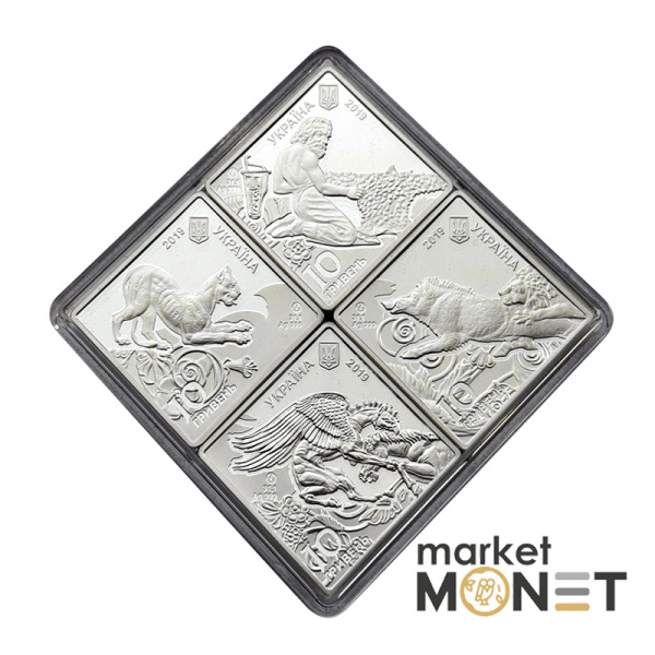 Набір срібних монет 40 гривень 2019 Україна 999 31.1 г.  "Пектораль"